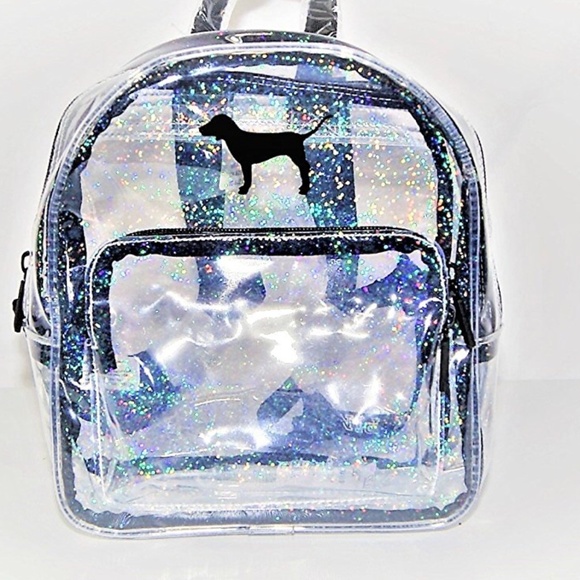 PINK Victoria's Secret Handbags - Victoria's Secret Sparkly clear mini backpack